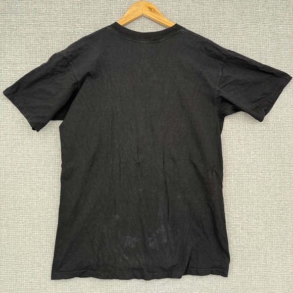 Oneita Vtg 90s Graphic T-Shirt Leopard Floral Print Made in USA XL Handmade - Picture 4 of 12